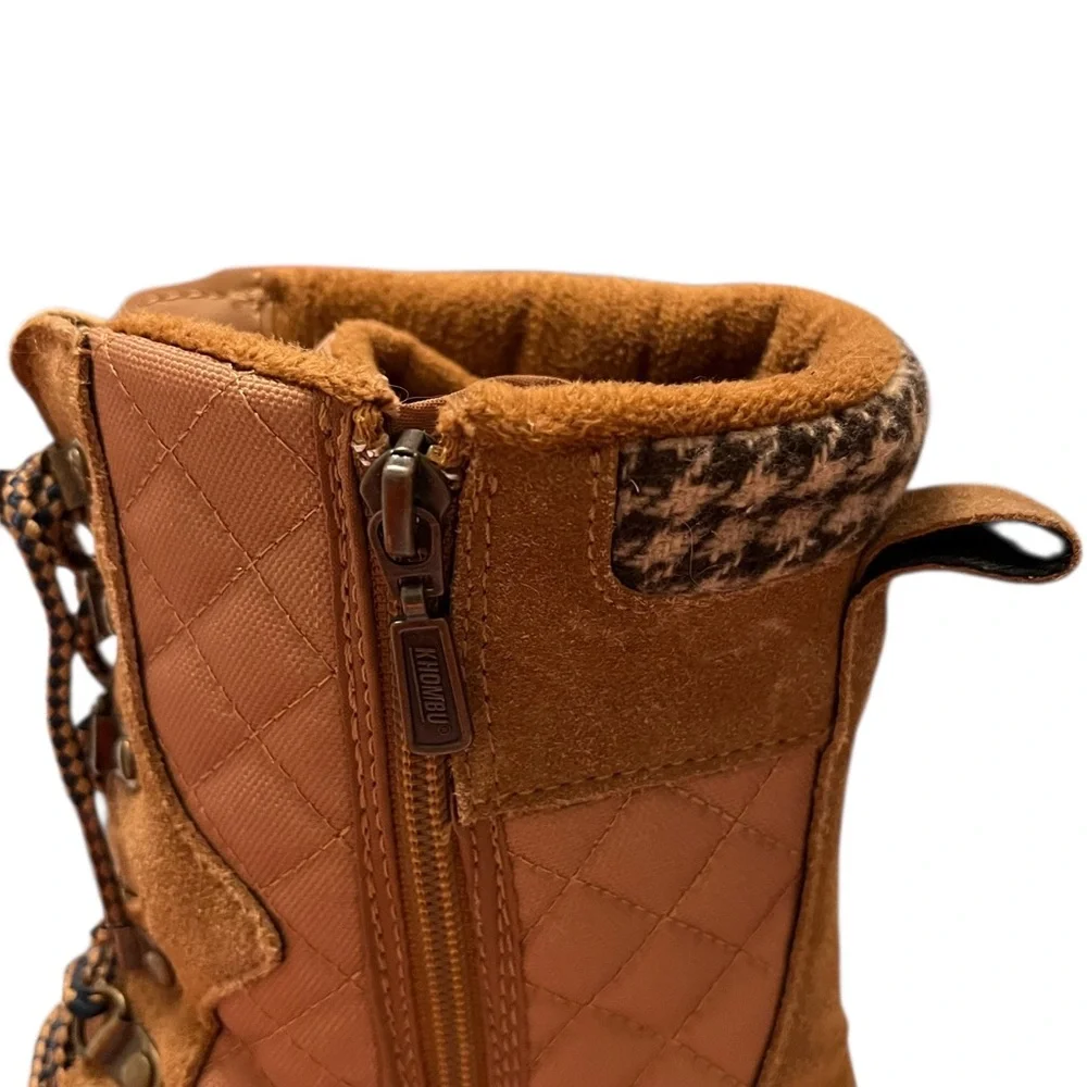 KHOMBU Winter Rain Boots Flannel Detail Women’s Size 8 FAST SHIP 3186-16